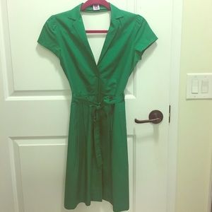 Theory Kelly Green A-Line Dress